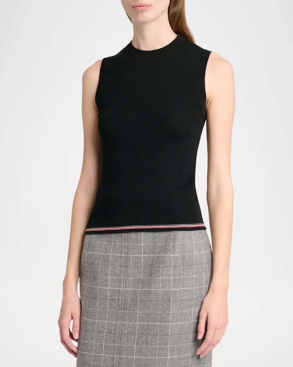 Thom Browne RWB Wool Rib-Knit Shell Top | Thumbnail 4