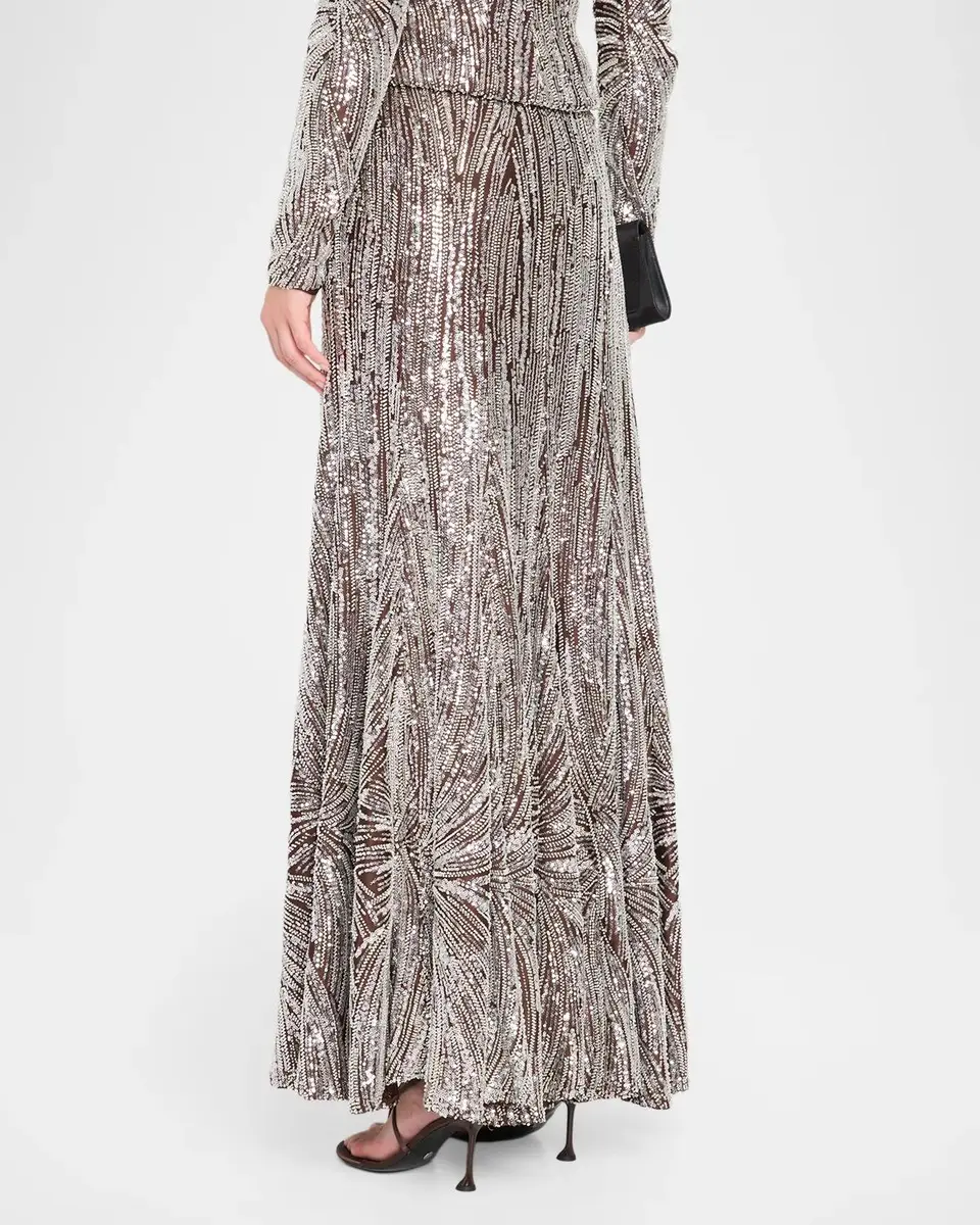 Rabanne Embellished Satin A-Line Maxi Skirt | Thumbnail 3 Rabanne Embellished Satin A-Line Maxi Skirt | Thumbnail 3
