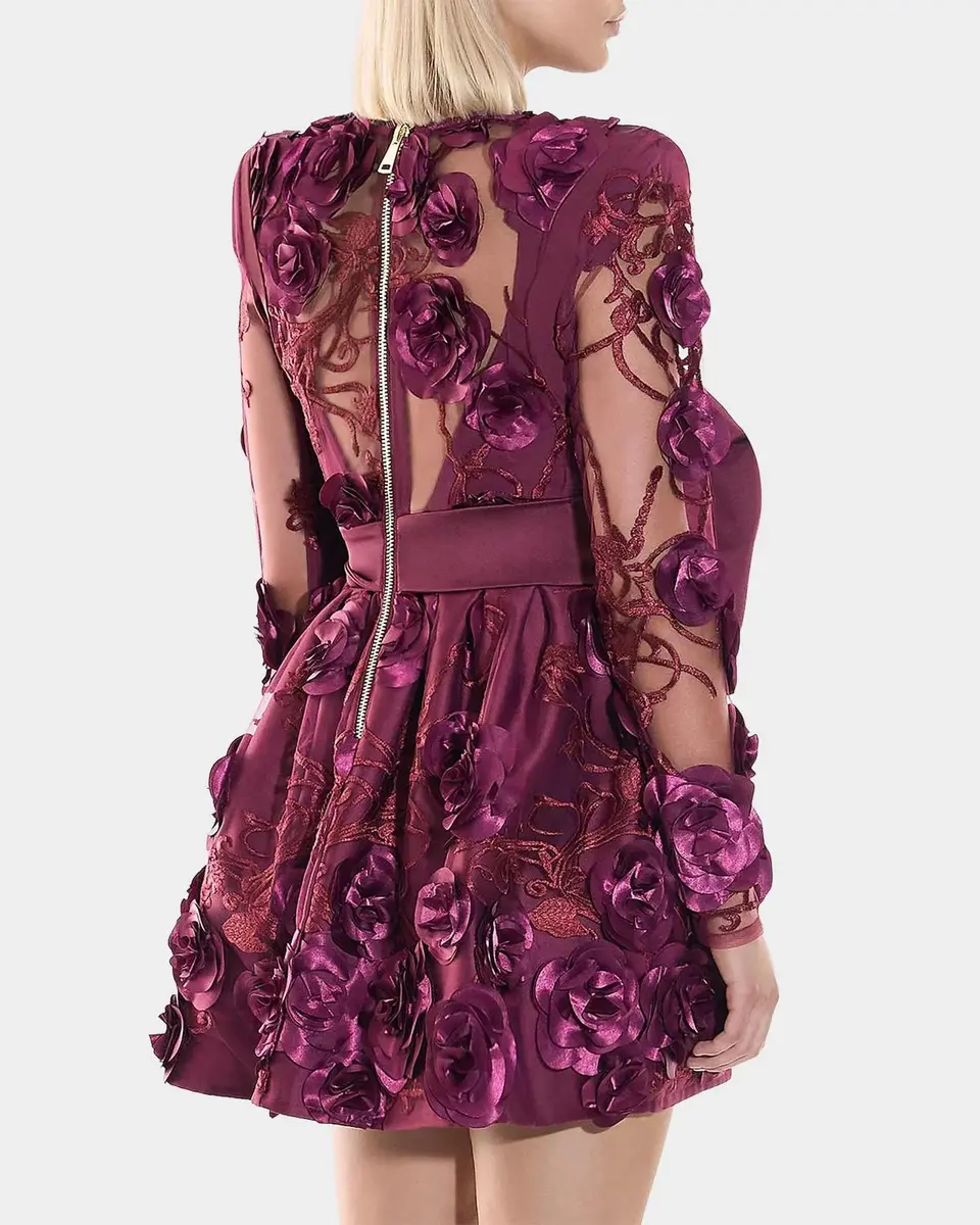 Zhivago The Beautiful & The Lost Floral Mesh Mini Dress | Thumbnail 3 Zhivago The Beautiful & The Lost Floral Mesh Mini Dress | Thumbnail 3