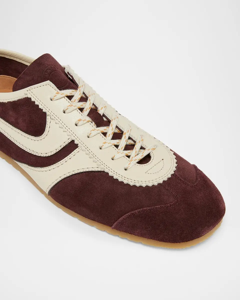 Dries Van Noten Men's Mosaicon T-Toe Suede Low-Top Sneakers | Thumbnail 5