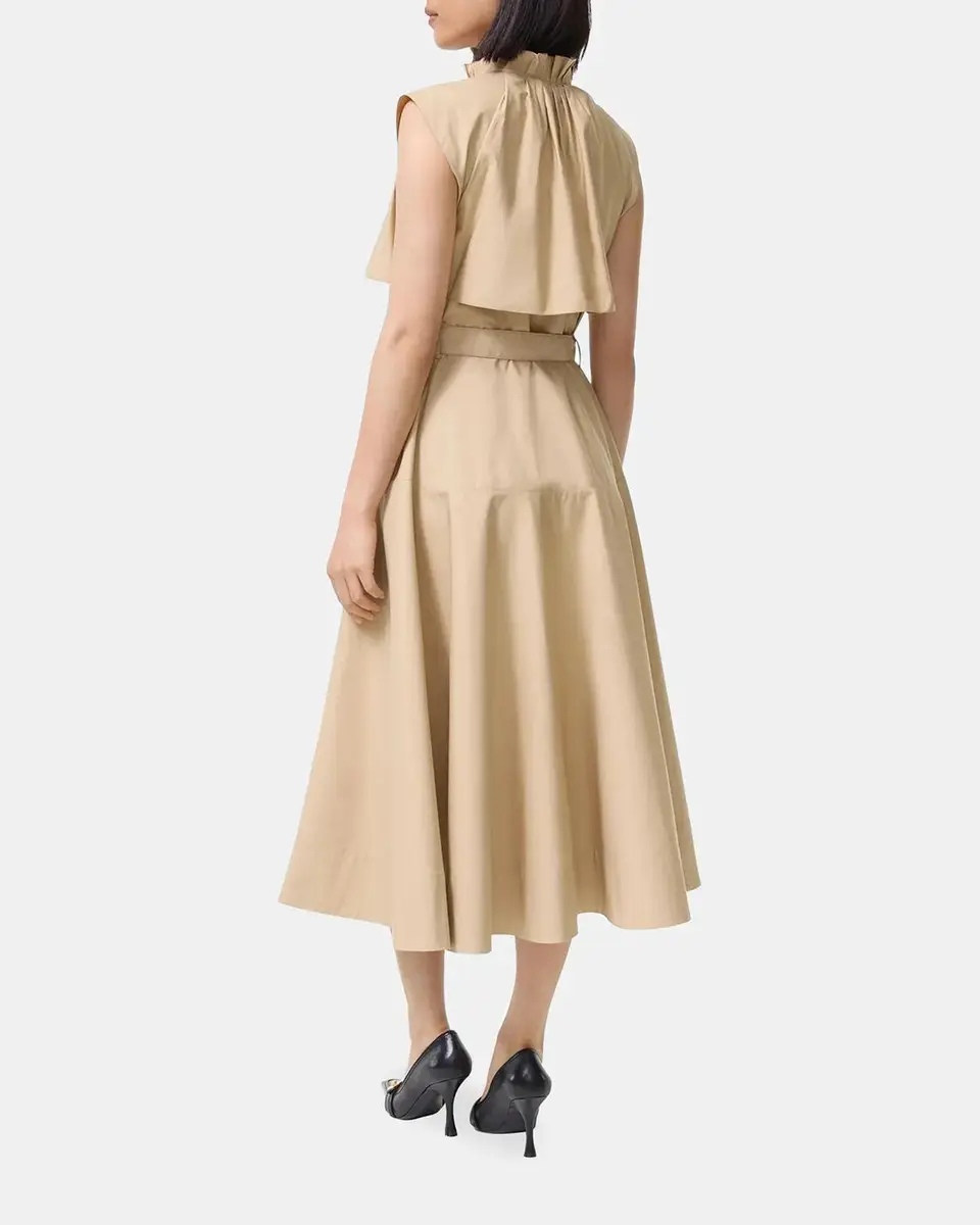 Burberry Jessica Sleeveless Belted Cotton Poplin Midi Dress | Thumbnail 3 Burberry Jessica Sleeveless Belted Cotton Poplin Midi Dress | Thumbnail 3