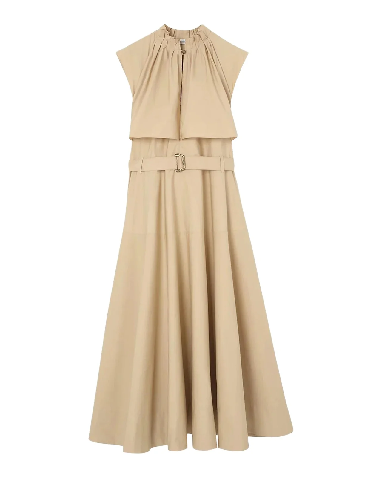 Jessica Sleeveless Belted Cotton Poplin Midi Dress Jessica Sleeveless Belted Cotton Poplin Midi Dress