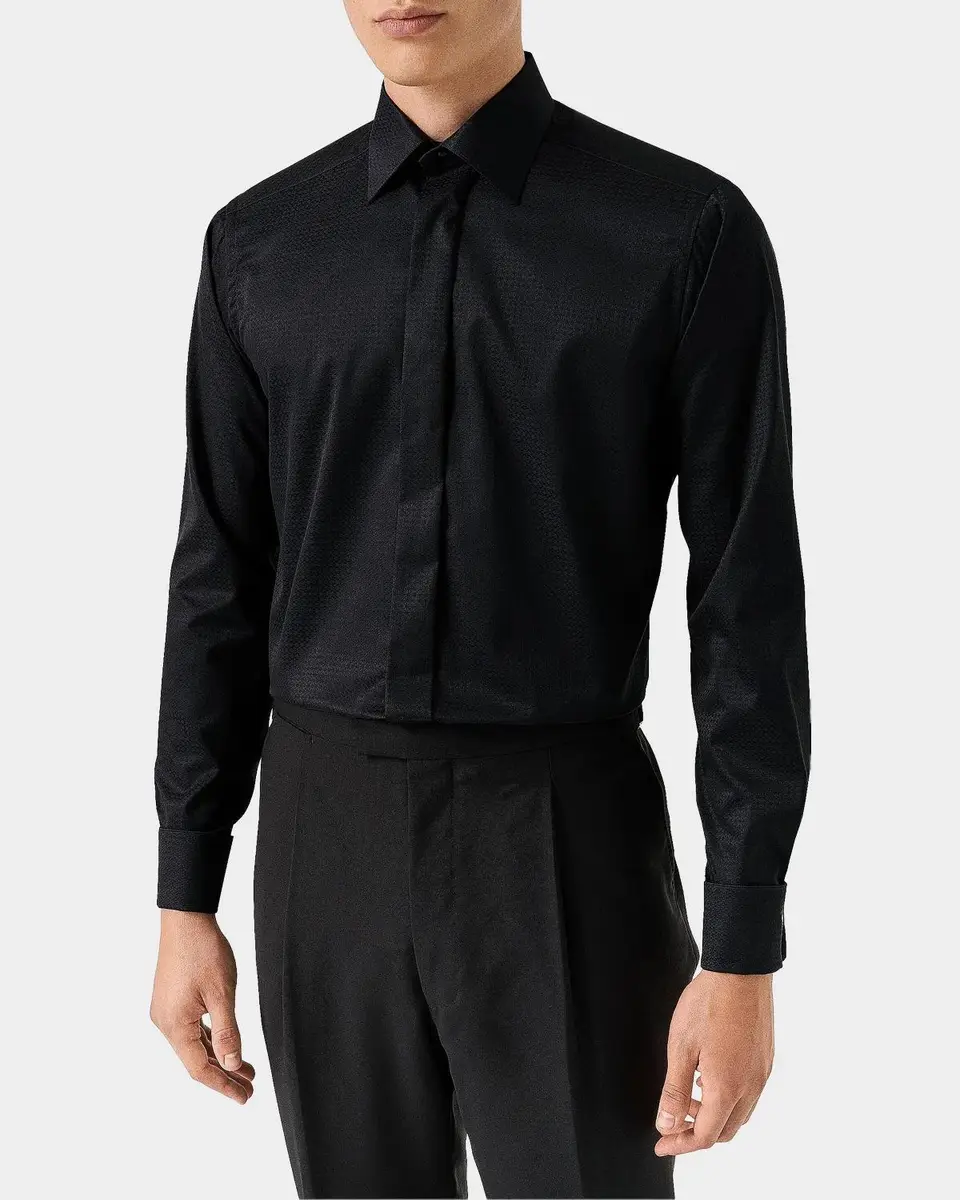 Eton Men's Geometric Jacquard Dress Shirt | Thumbnail 3