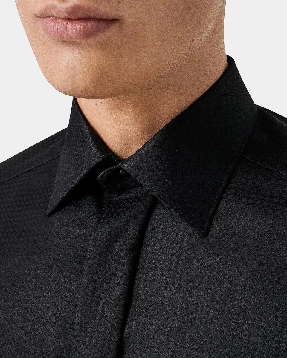 Eton Men's Geometric Jacquard Dress Shirt | Thumbnail 4