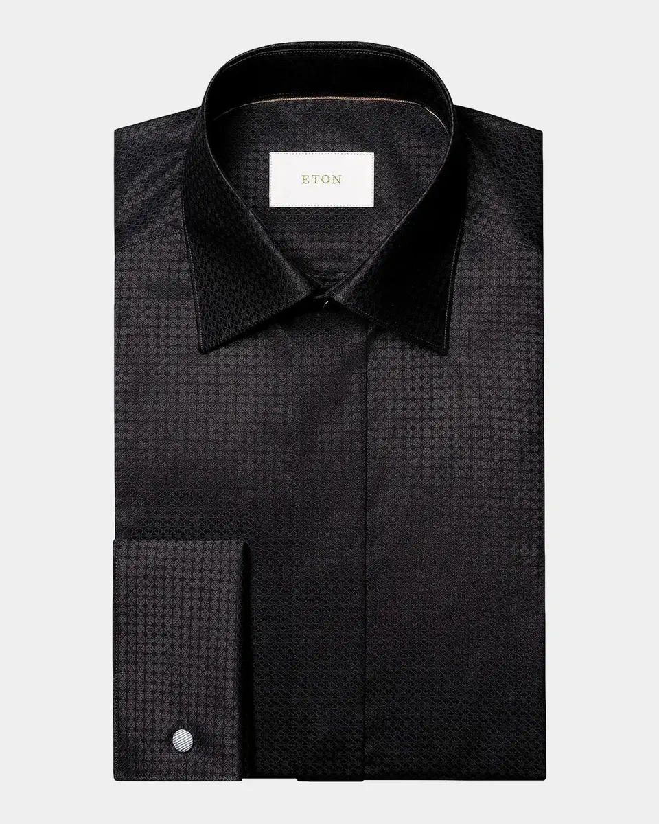Eton Men's Geometric Jacquard Dress Shirt | Thumbnail 6