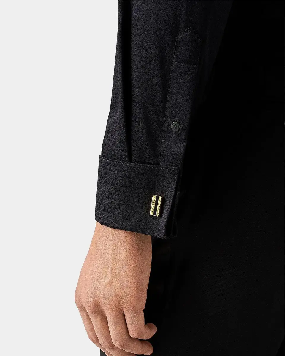 Eton Men's Geometric Jacquard Dress Shirt | Thumbnail 7