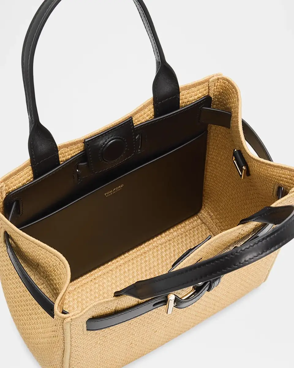 Tom Ford Audrey Small Raffia Top-Handle Bag | Thumbnail 4 Tom Ford Audrey Small Raffia Top-Handle Bag | Thumbnail 4