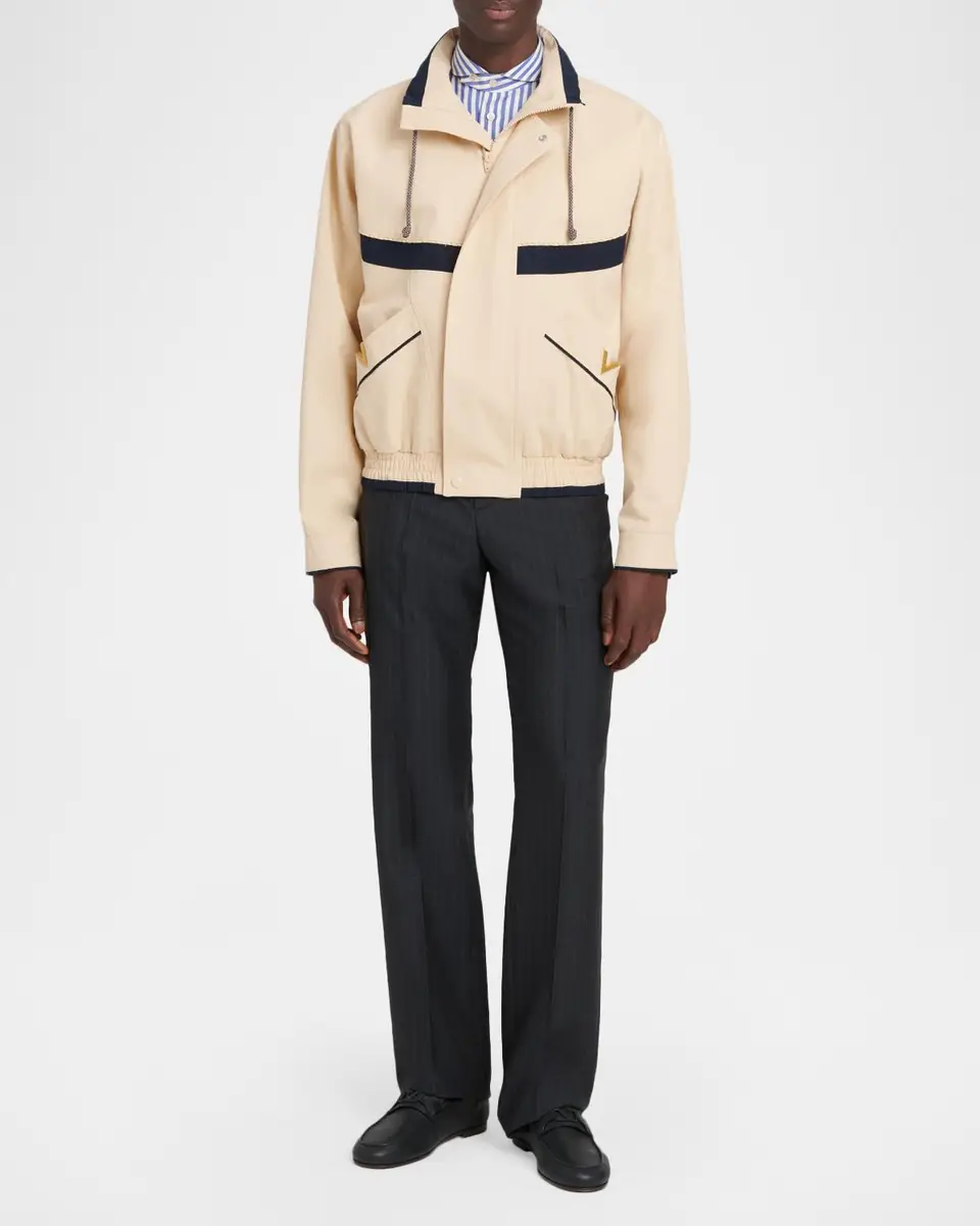Valentino Garavani Men's Giubbino VGold Twill Blouson | Thumbnail 2 Valentino Garavani Men's Giubbino VGold Twill Blouson | Thumbnail 2
