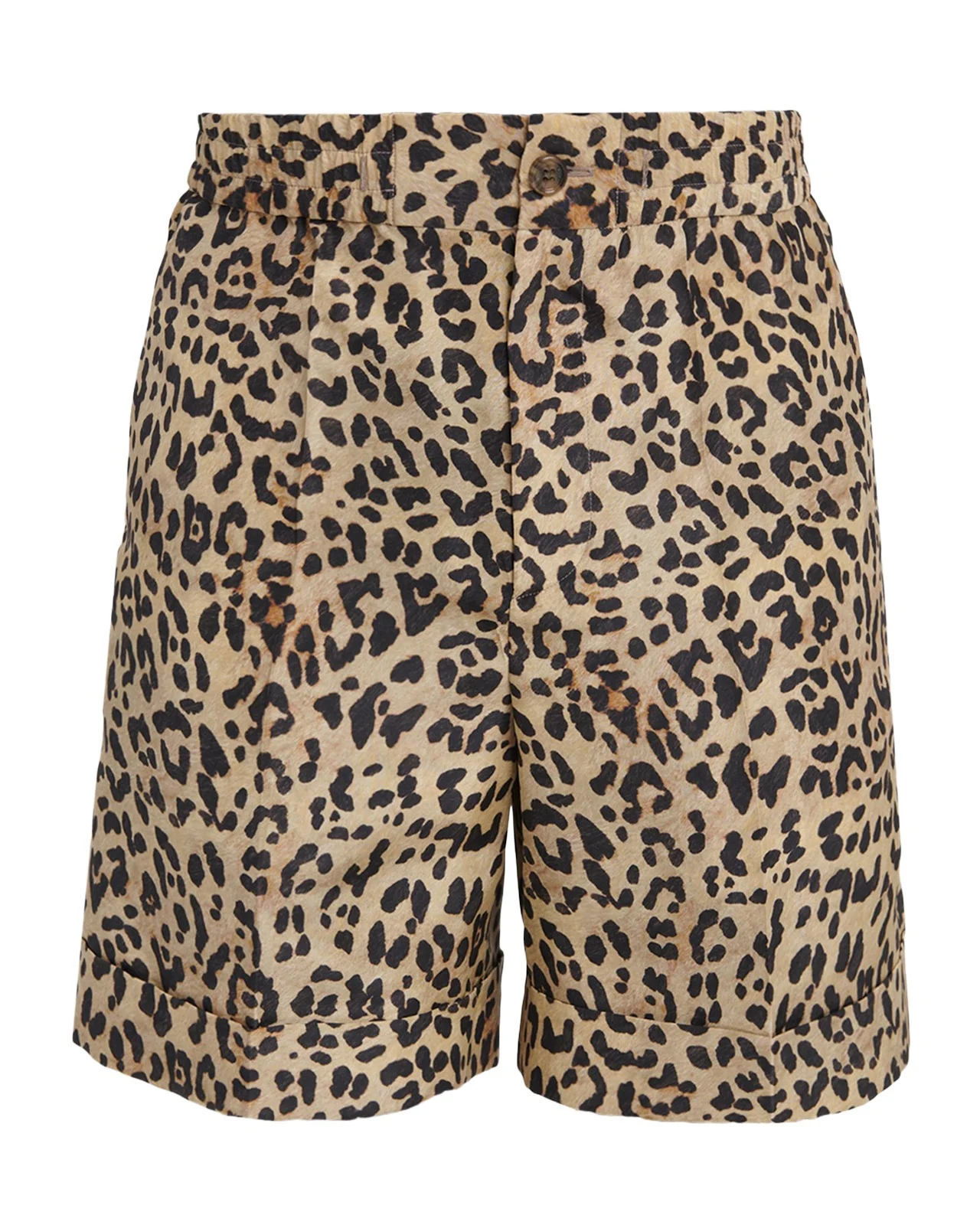 Valentino Garavani Men's Silk Leopard-Print Bermuda Shorts