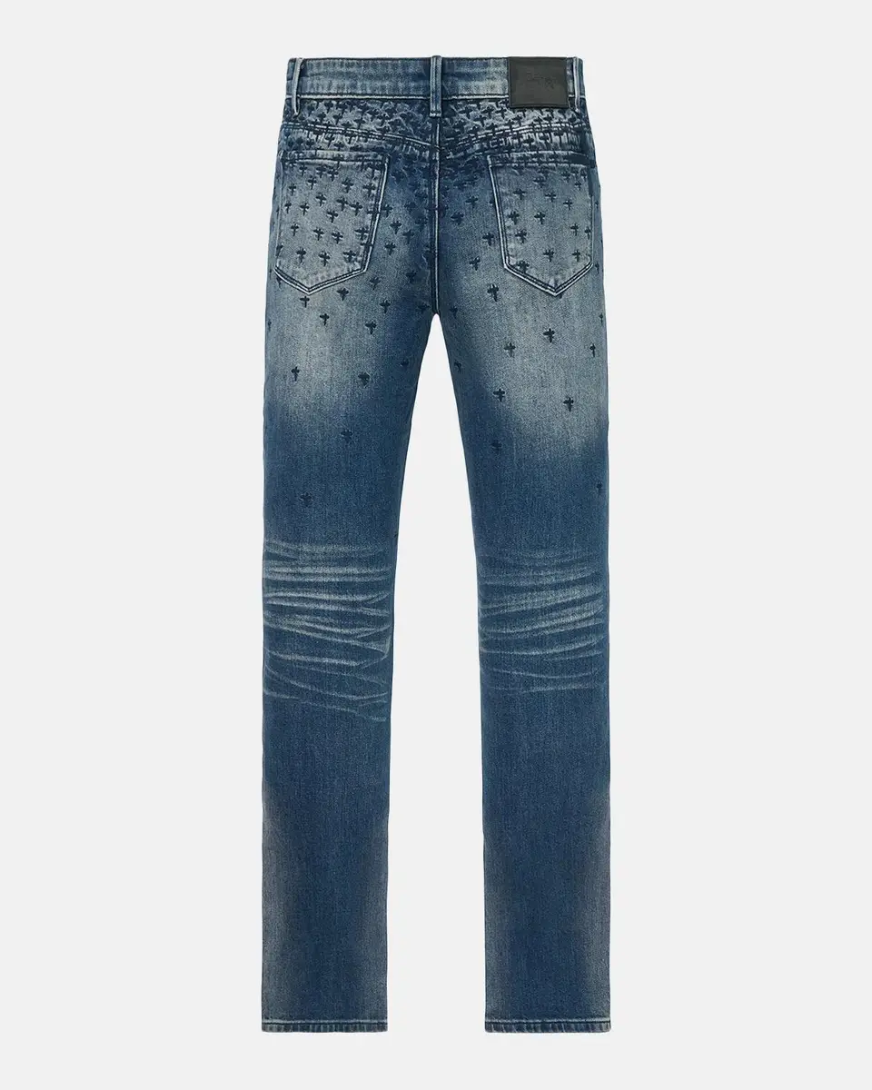 RTA Men's Bryant Embroidered-Cross Skinny Jeans | Thumbnail 2 RTA Men's Bryant Embroidered-Cross Skinny Jeans | Thumbnail 2