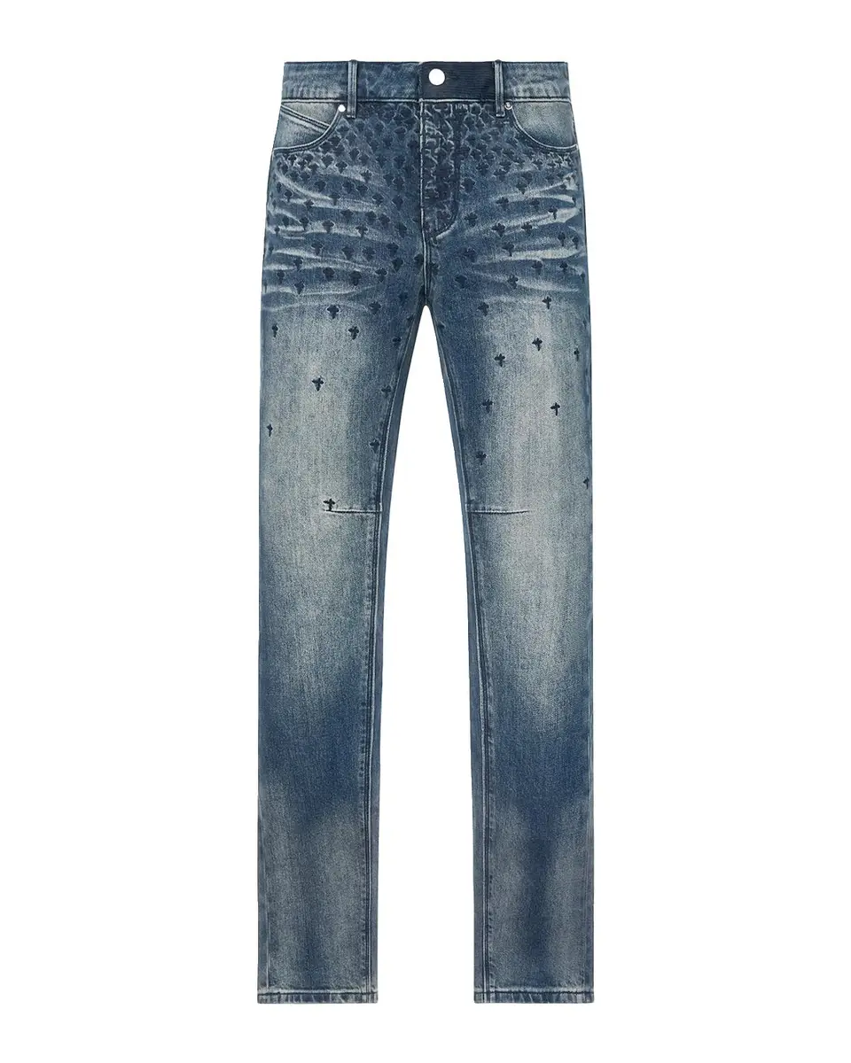 RTA Men's Bryant Embroidered-Cross Skinny Jeans | Thumbnail 3 RTA Men's Bryant Embroidered-Cross Skinny Jeans | Thumbnail 3