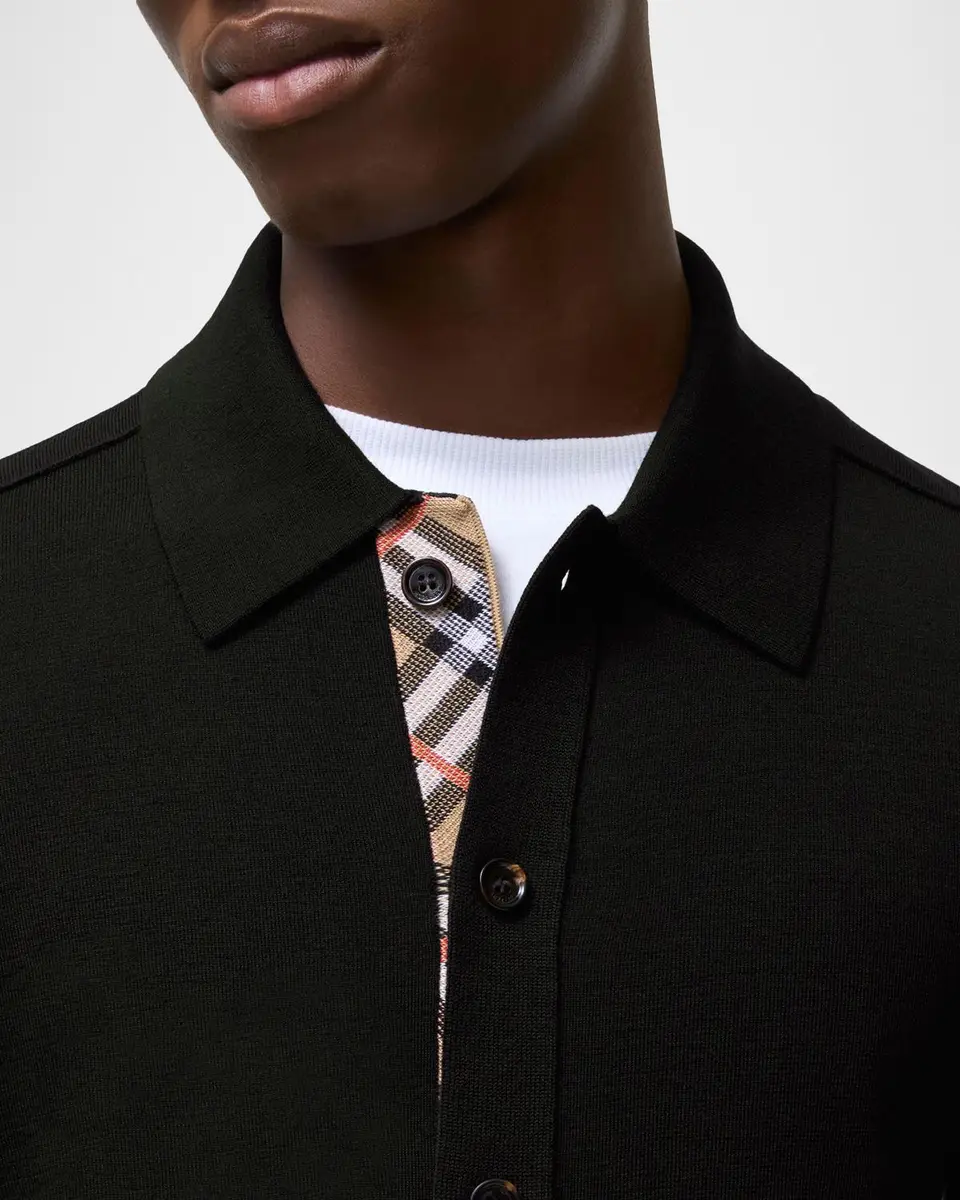 Burberry Men's Channing Wool Cardigan | Thumbnail 3
