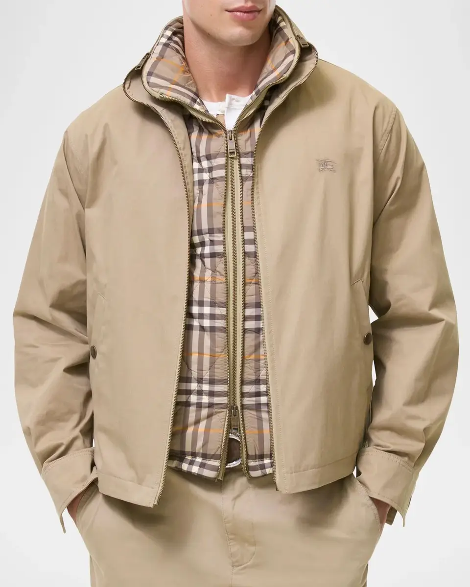 Burberry Men's Cotton Twill Jacket with Gilet | Thumbnail 2 Burberry Men's Cotton Twill Jacket with Gilet | Thumbnail 2
