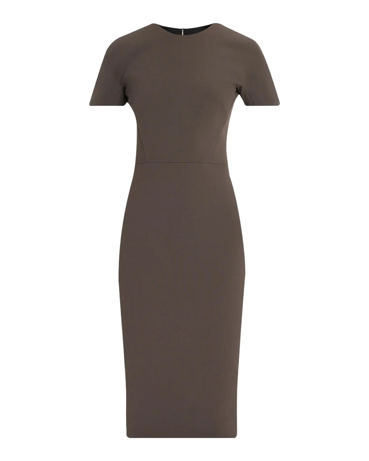 Victoria Beckham Claude Short-Sleeve Wool-Blend Midi Dress