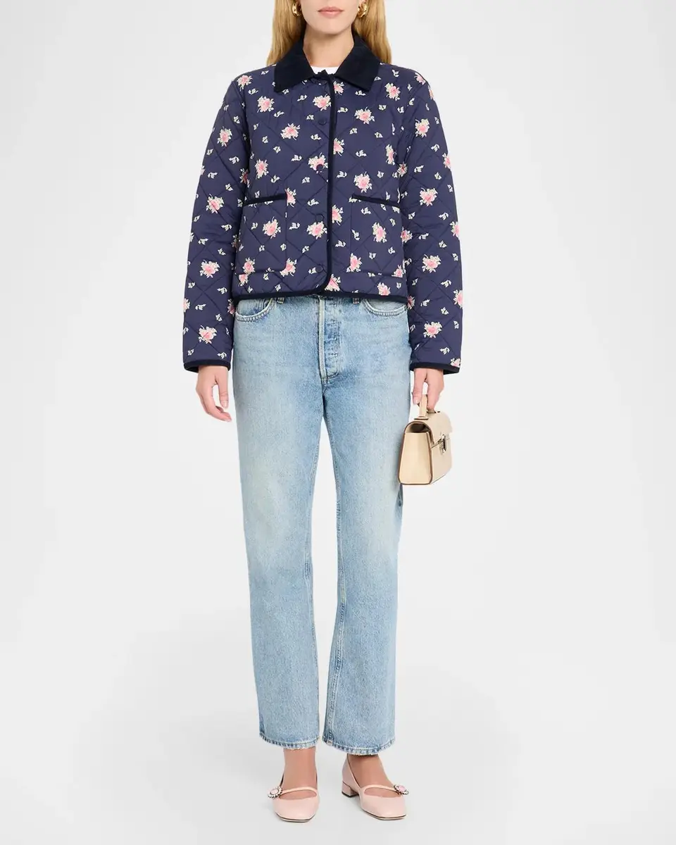LoveShackFancy Norinda Floral Quilted Jacket | Thumbnail 2 LoveShackFancy Norinda Floral Quilted Jacket | Thumbnail 2
