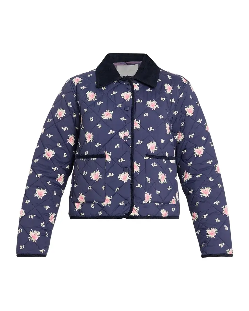 LoveShackFancy Norinda Floral Quilted Jacket