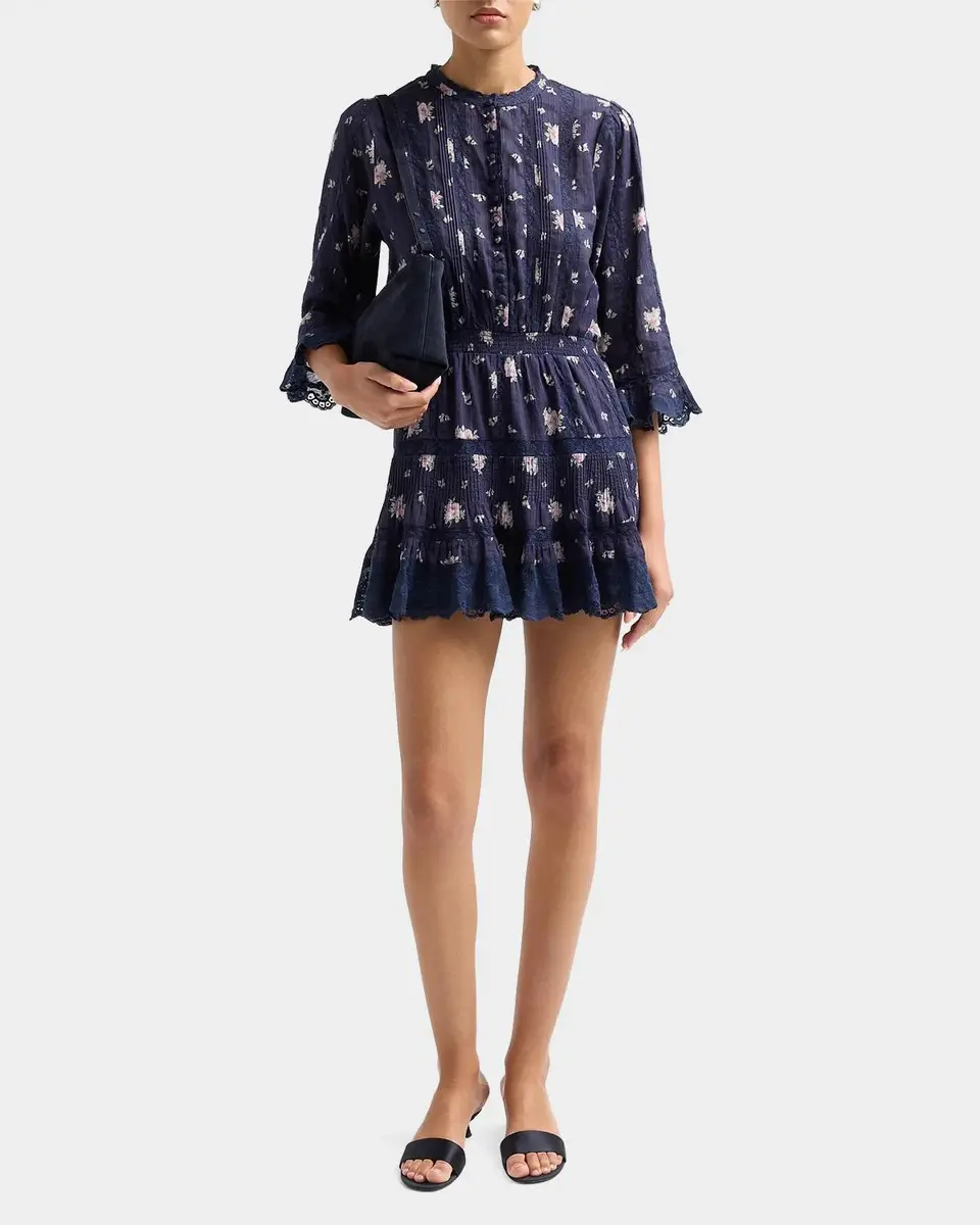 LoveShackFancy Vesna Floral Mini Dress | Thumbnail 2 LoveShackFancy Vesna Floral Mini Dress | Thumbnail 2