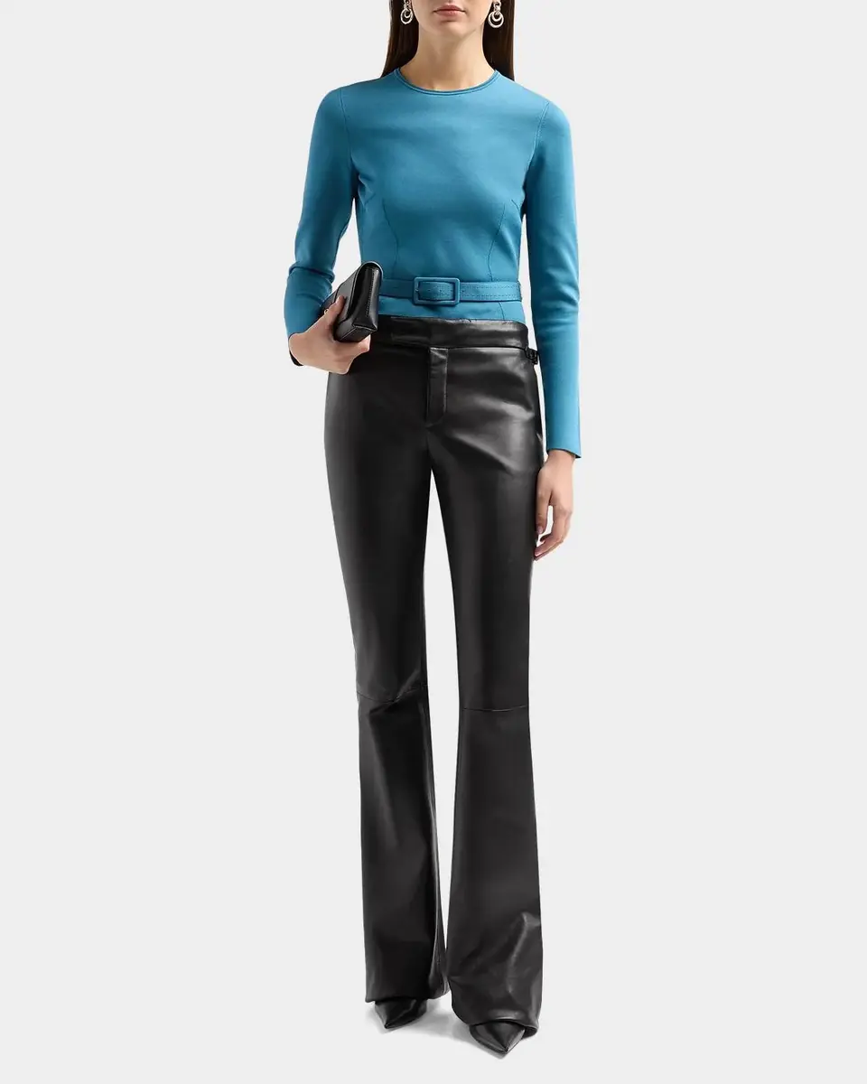 Tom Ford Olivinegr Long-Sleeve Belted Top | Thumbnail 2 Tom Ford Olivinegr Long-Sleeve Belted Top | Thumbnail 2