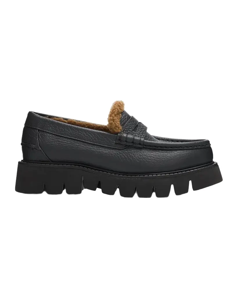 PEDRO GARCIA Sebas Shearling-Lined Leather Loafers