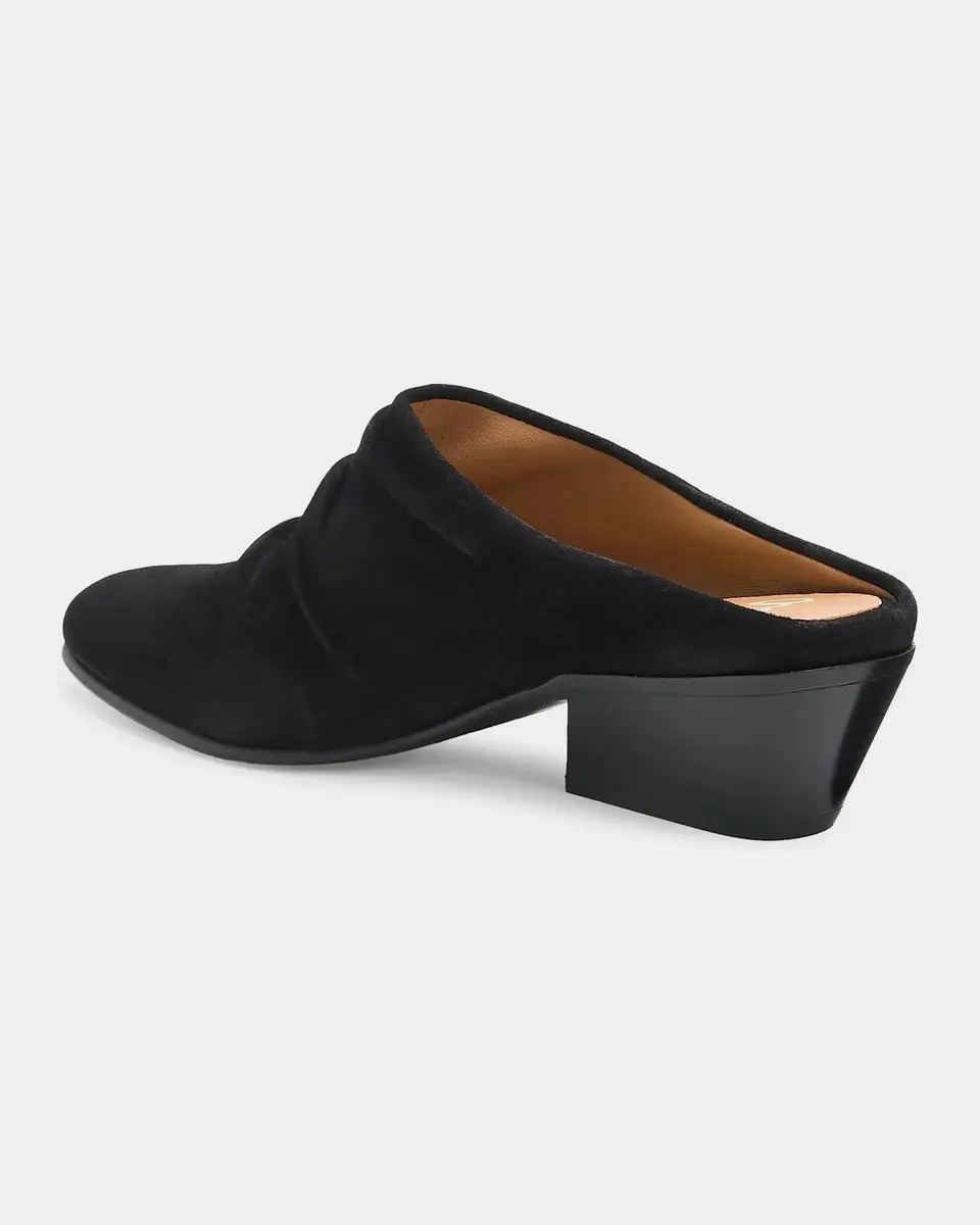 PEDRO GARCIA Helenka 30MM Ruched Suede Mules | Thumbnail 3