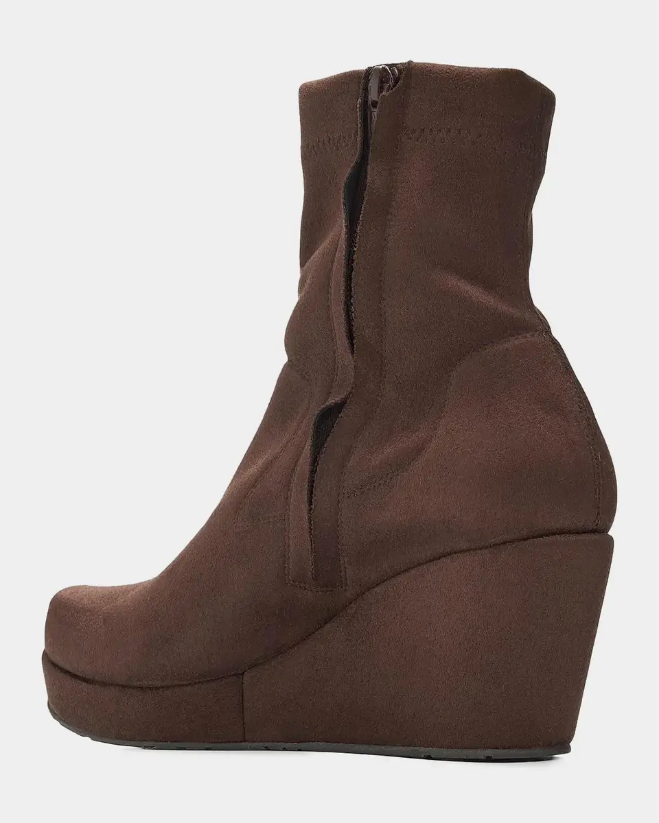 PEDRO GARCIA Aliana 65MM Suede Wedge Sock Boots | Thumbnail 3 PEDRO GARCIA Aliana 65MM Suede Wedge Sock Boots | Thumbnail 3