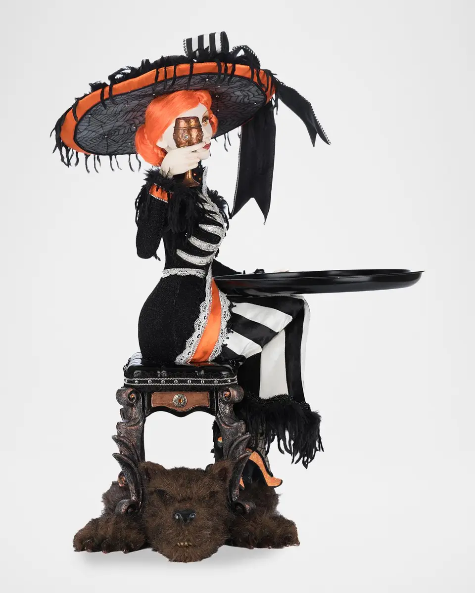Katherine 's Collection Mrs. Macabre with Serving Tray Halloween Figure | Thumbnail 2 Katherine 's Collection Mrs. Macabre with Serving Tray Halloween Figure | Thumbnail 2