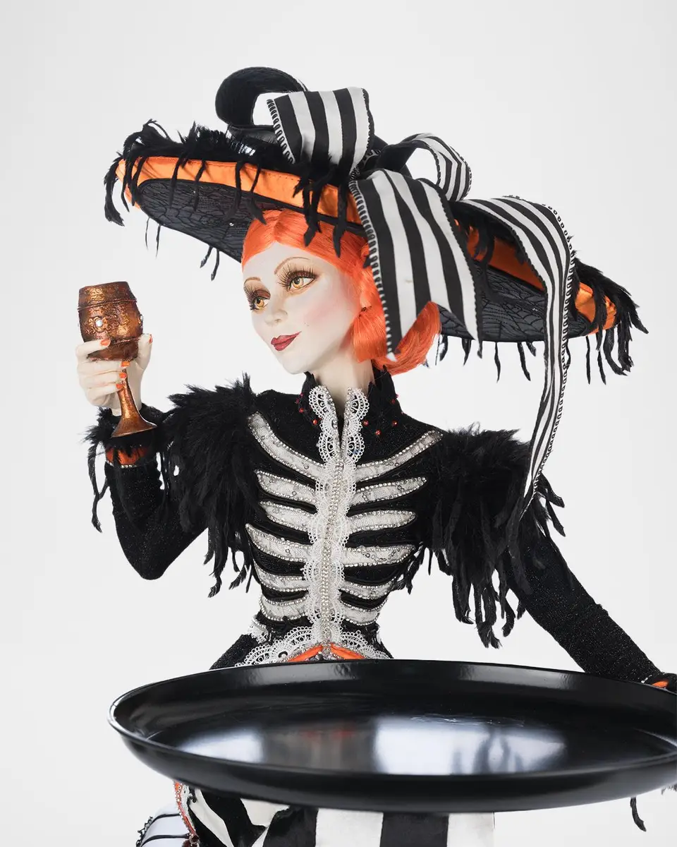 Katherine 's Collection Mrs. Macabre with Serving Tray Halloween Figure | Thumbnail 5 Katherine 's Collection Mrs. Macabre with Serving Tray Halloween Figure | Thumbnail 5