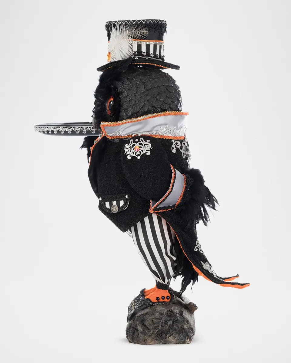 Katherine 's Collection Oscar Macabre Owl Server Halloween Decor | Thumbnail 2 Katherine 's Collection Oscar Macabre Owl Server Halloween Decor | Thumbnail 2