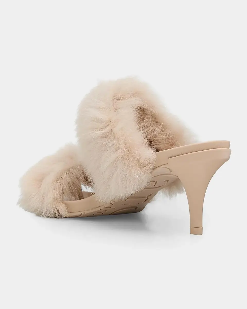 PEDRO GARCIA Cissy 75MM Shearling-Leather Mules | Thumbnail 3