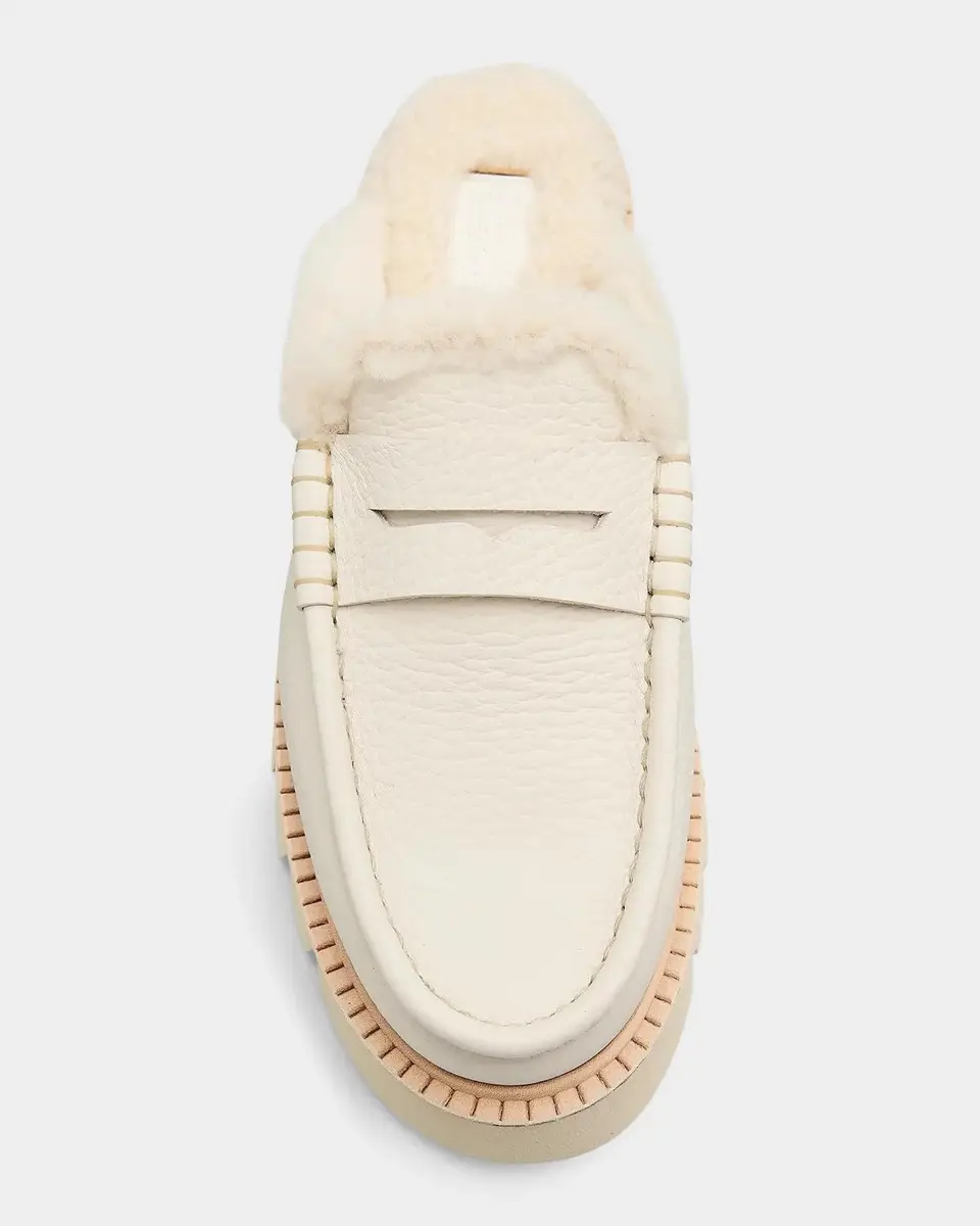 PEDRO GARCIA Savy 35MM Shearling-Trimmed Leather Loafers | Thumbnail 5
