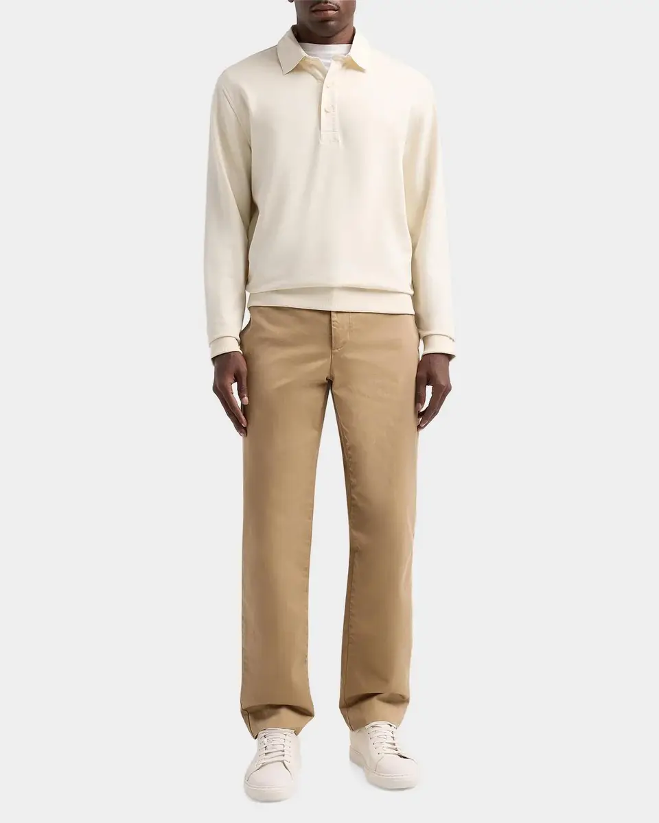 Vince Men's French Terry Polo Sweatshirt | Thumbnail 2