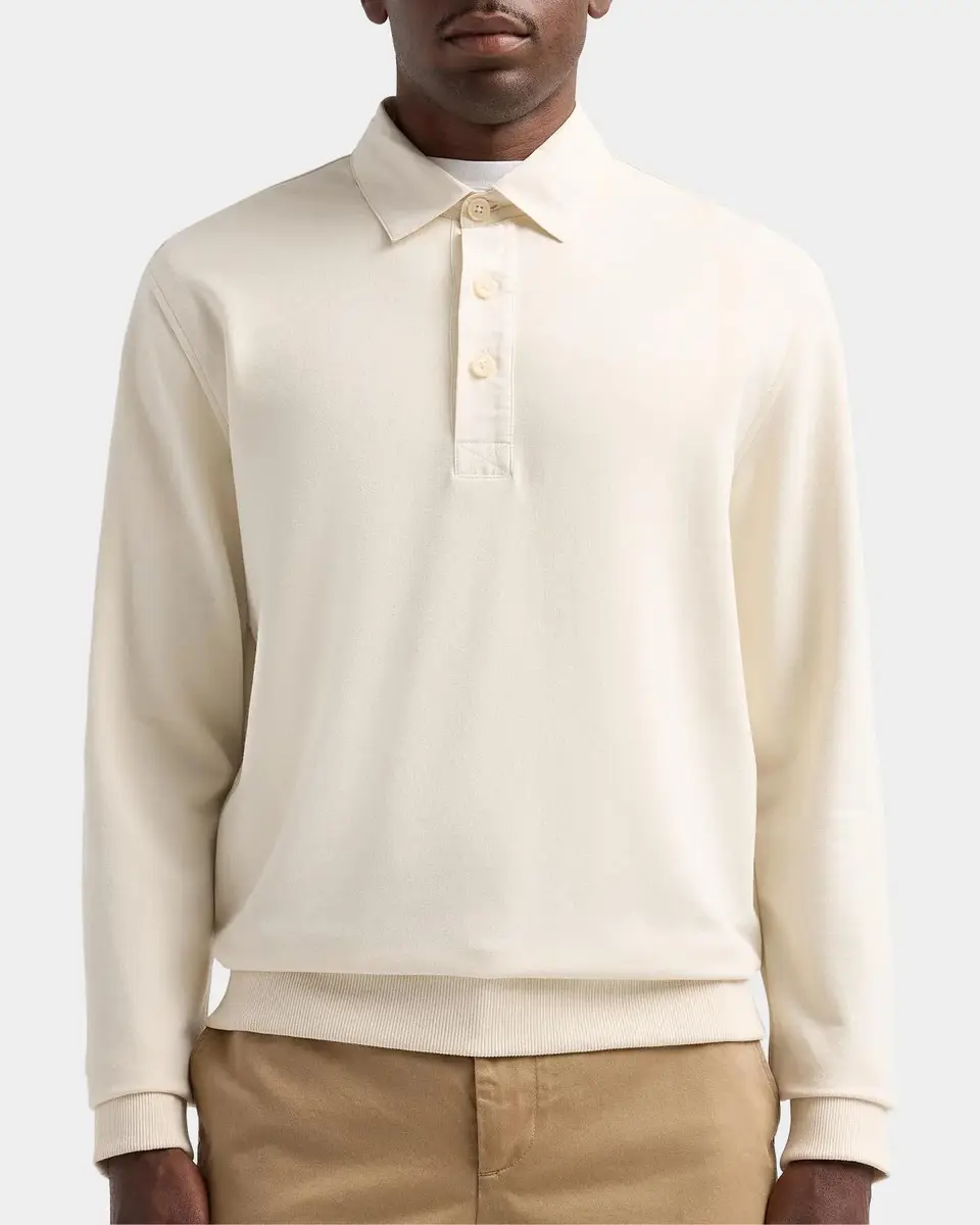 Vince Men's French Terry Polo Sweatshirt | Thumbnail 3