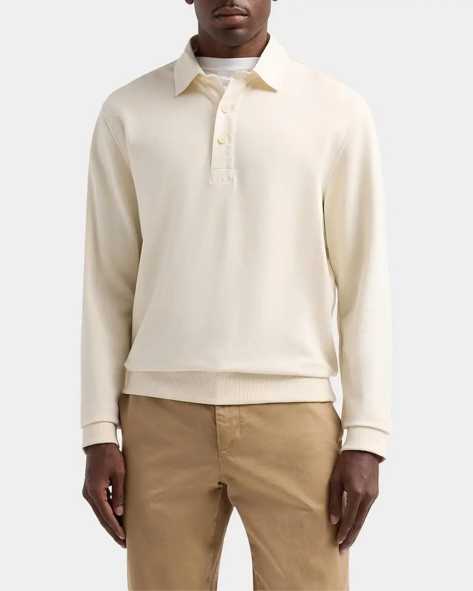 Vince Men's French Terry Polo Sweatshirt | Thumbnail 5