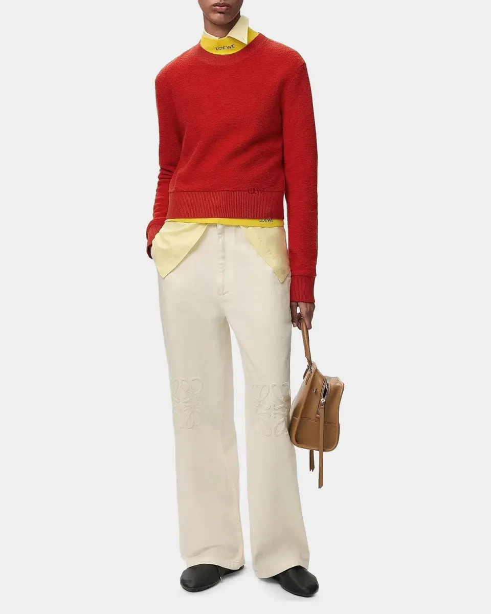 Loewe Logo Embroidered Wool Crewneck Sweater | Thumbnail 2