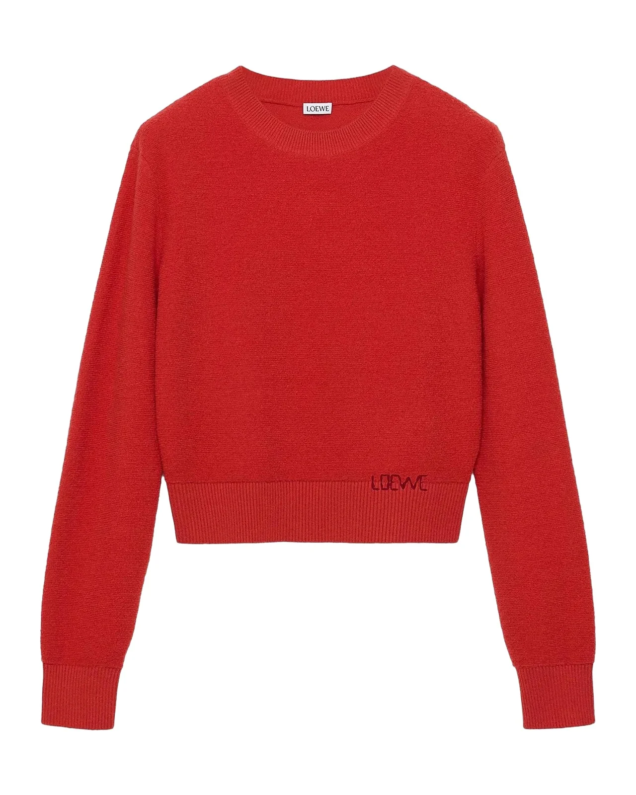 Loewe Logo Embroidered Wool Crewneck Sweater
