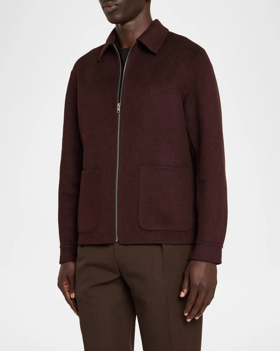 Vince Men's Splittable Wool Blend Full-Zip Jacket | Thumbnail 4