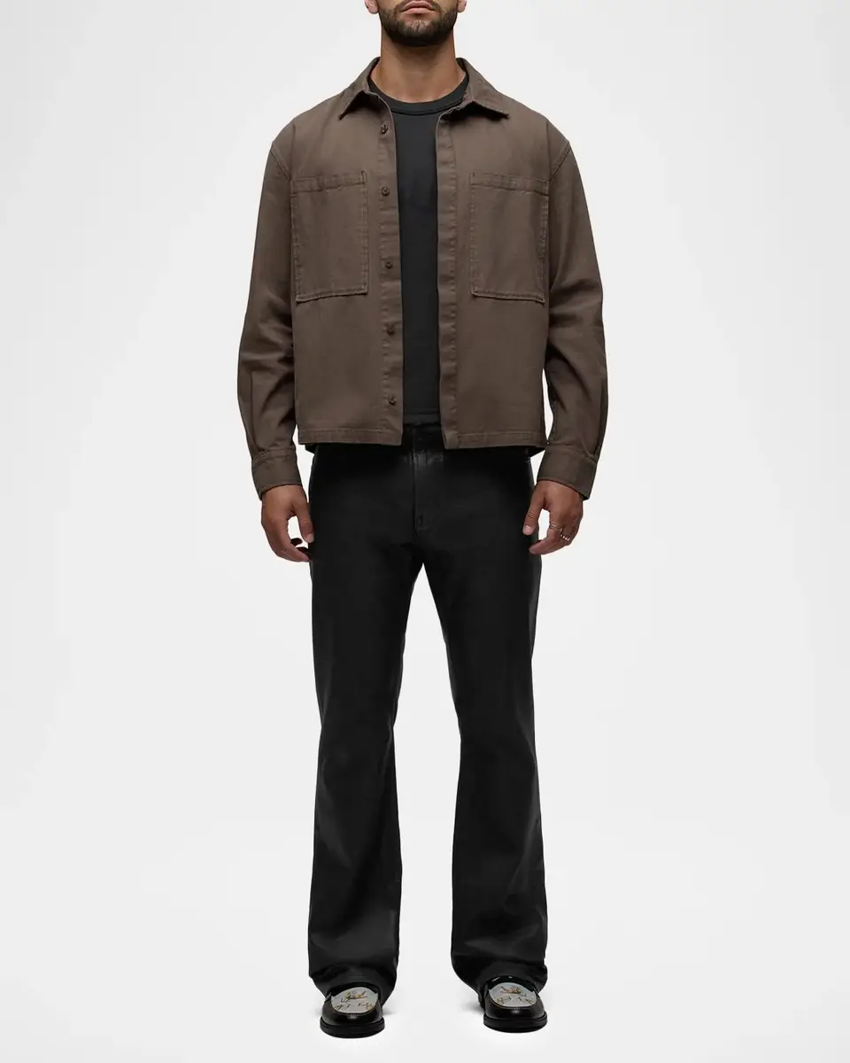 Hudson Men's Kick Flare Black Denim Jeans | Thumbnail 2 Hudson Men's Kick Flare Black Denim Jeans | Thumbnail 2
