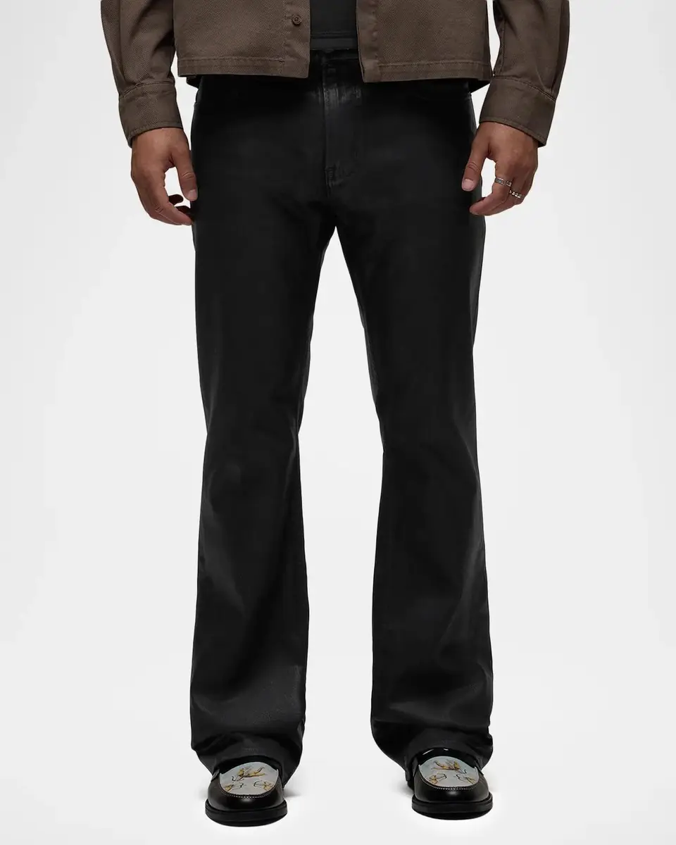 Hudson Men's Kick Flare Black Denim Jeans | Thumbnail 4 Hudson Men's Kick Flare Black Denim Jeans | Thumbnail 4