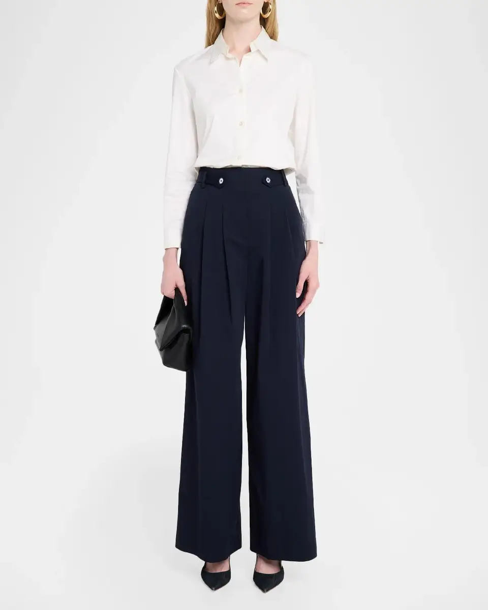 Veronica Beard Allman Pleated Wide-Leg Pants | Thumbnail 2 Veronica Beard Allman Pleated Wide-Leg Pants | Thumbnail 2