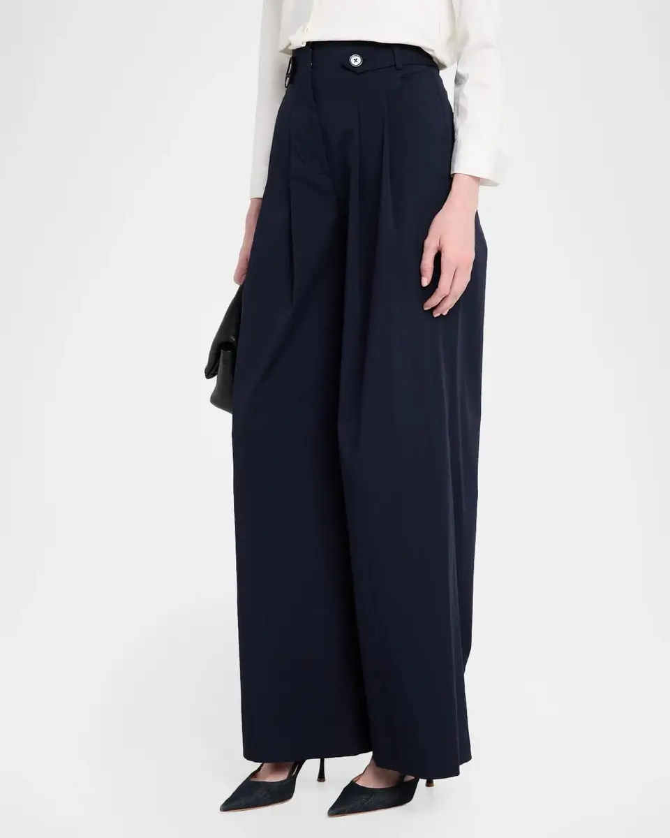 Veronica Beard Allman Pleated Wide-Leg Pants | Thumbnail 4 Veronica Beard Allman Pleated Wide-Leg Pants | Thumbnail 4