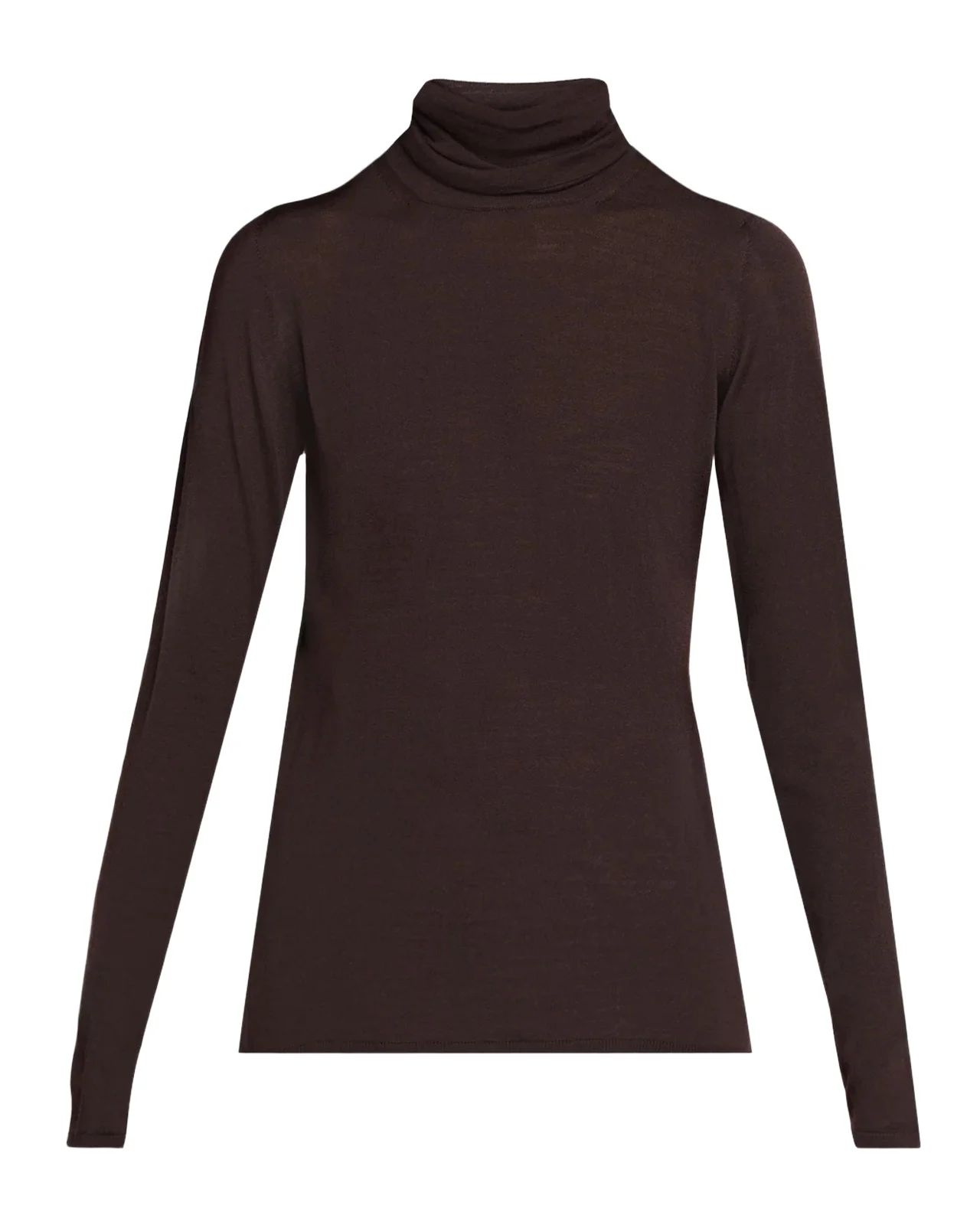 Turtleneck Wool Long-Sleeve Sweater