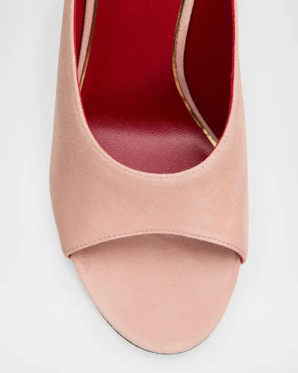 Valentino Garavani Suede Bow-Back Stiletto Sandal | Thumbnail 4