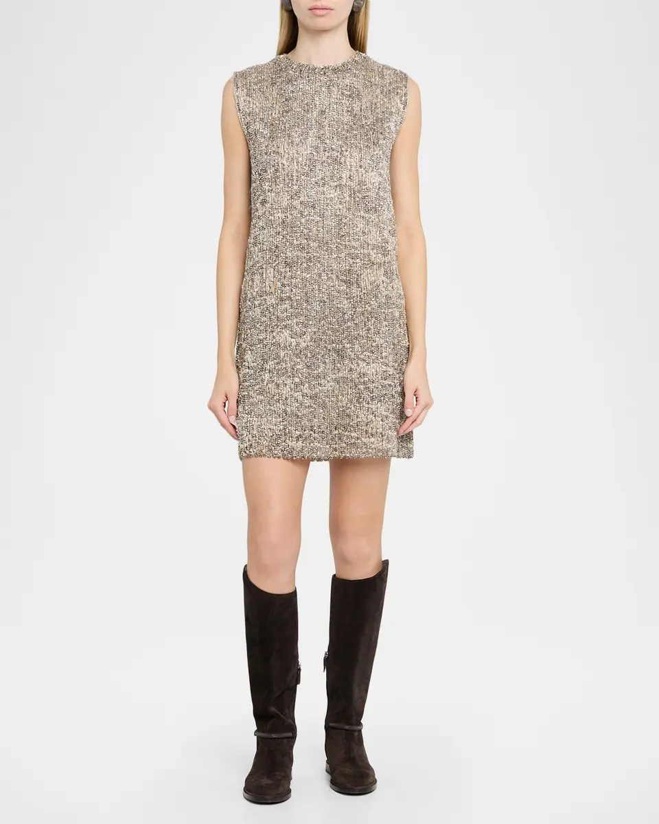 Brunello Cucinelli Couture Metallic Mohair Dress | Thumbnail 2 Brunello Cucinelli Couture Metallic Mohair Dress | Thumbnail 2