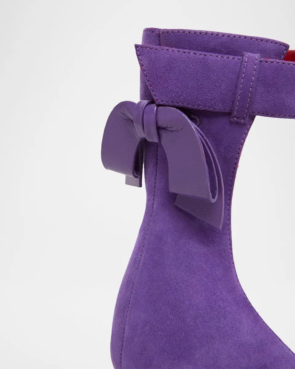 Valentino Garavani Suede Bow-Back Stiletto Sandal | Thumbnail 5
