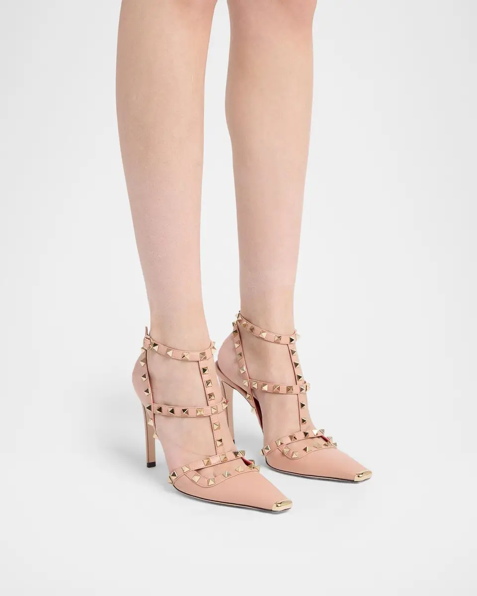 Valentino Garavani Rockstud 100mm Studded Leather Strappy Pumps | Thumbnail 2 Valentino Garavani Rockstud 100mm Studded Leather Strappy Pumps | Thumbnail 2