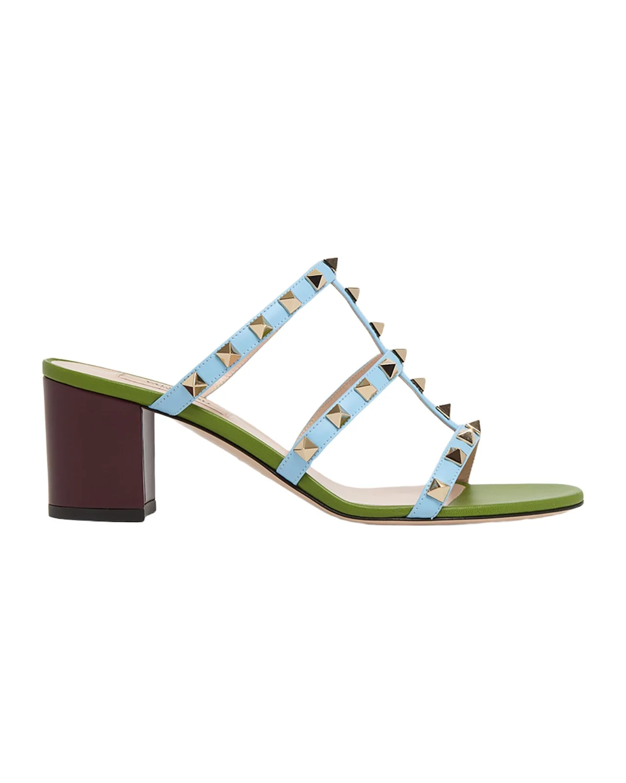 Valentino Garavani 60mm Rockstud Caged Slide Sandals