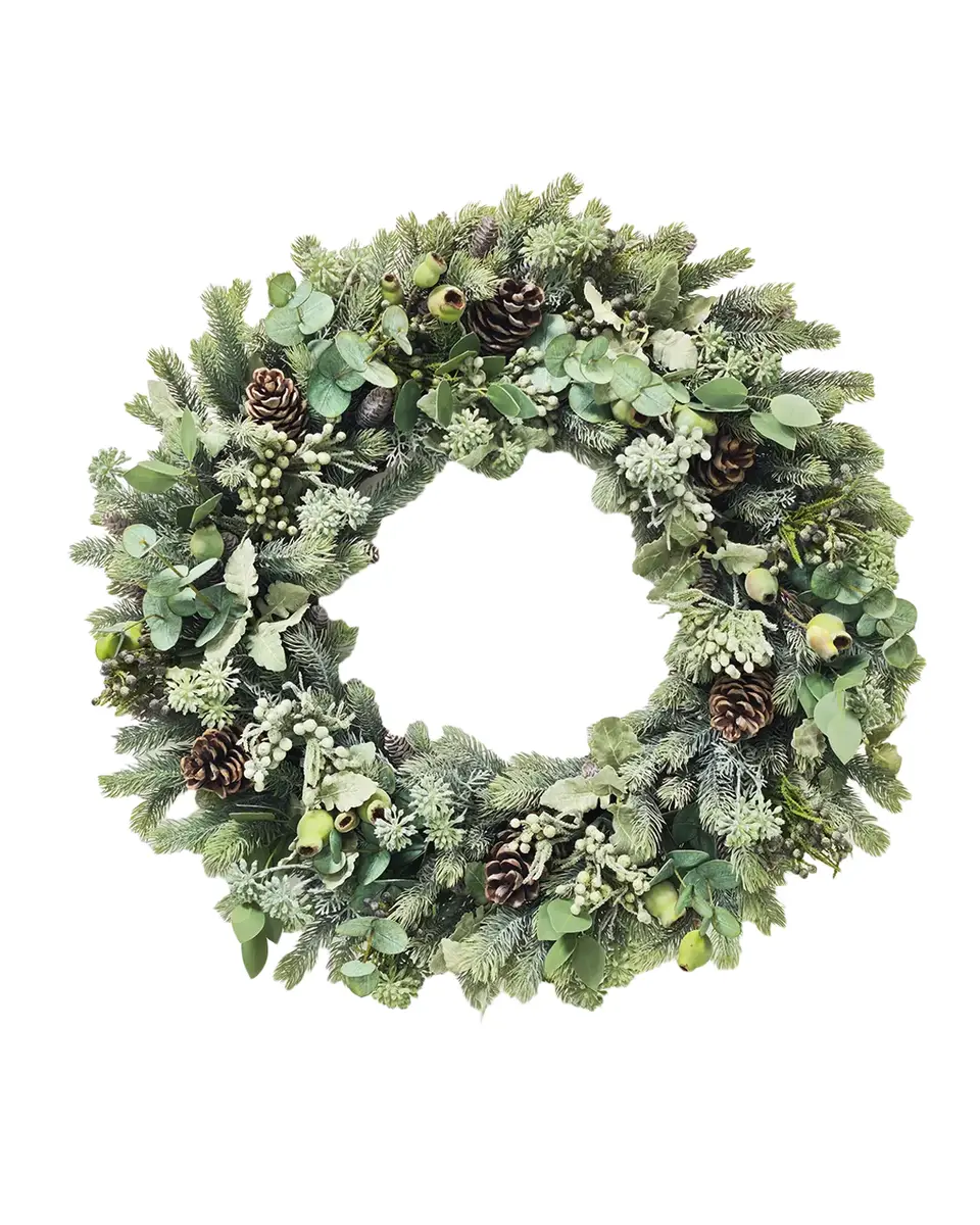 Winward Home Dusty Miller/Pine Needle Artificial Wreath | Thumbnail 2 Winward Home Dusty Miller/Pine Needle Artificial Wreath | Thumbnail 2