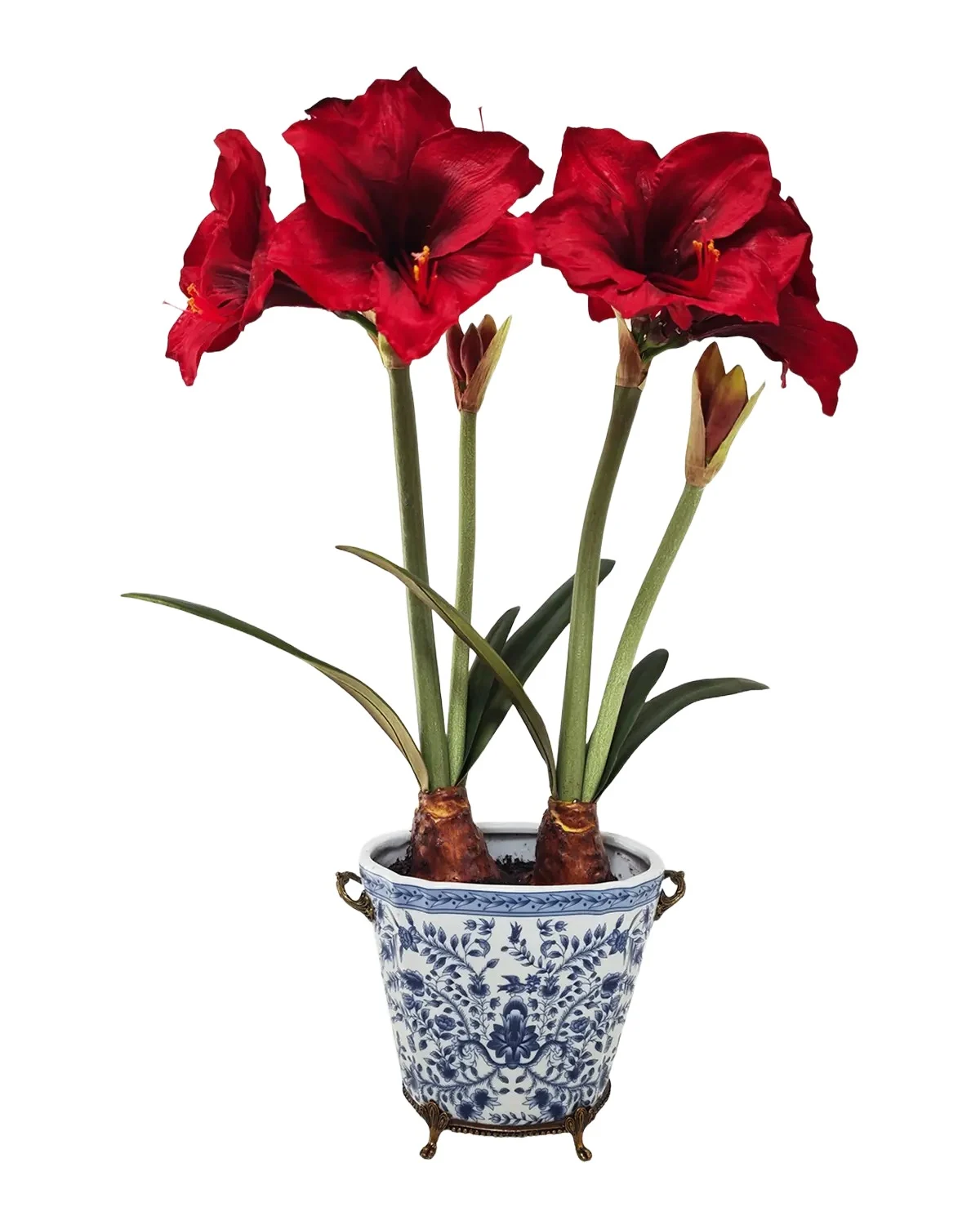 Winward Home Artificial Amaryllis Flower Arrangement