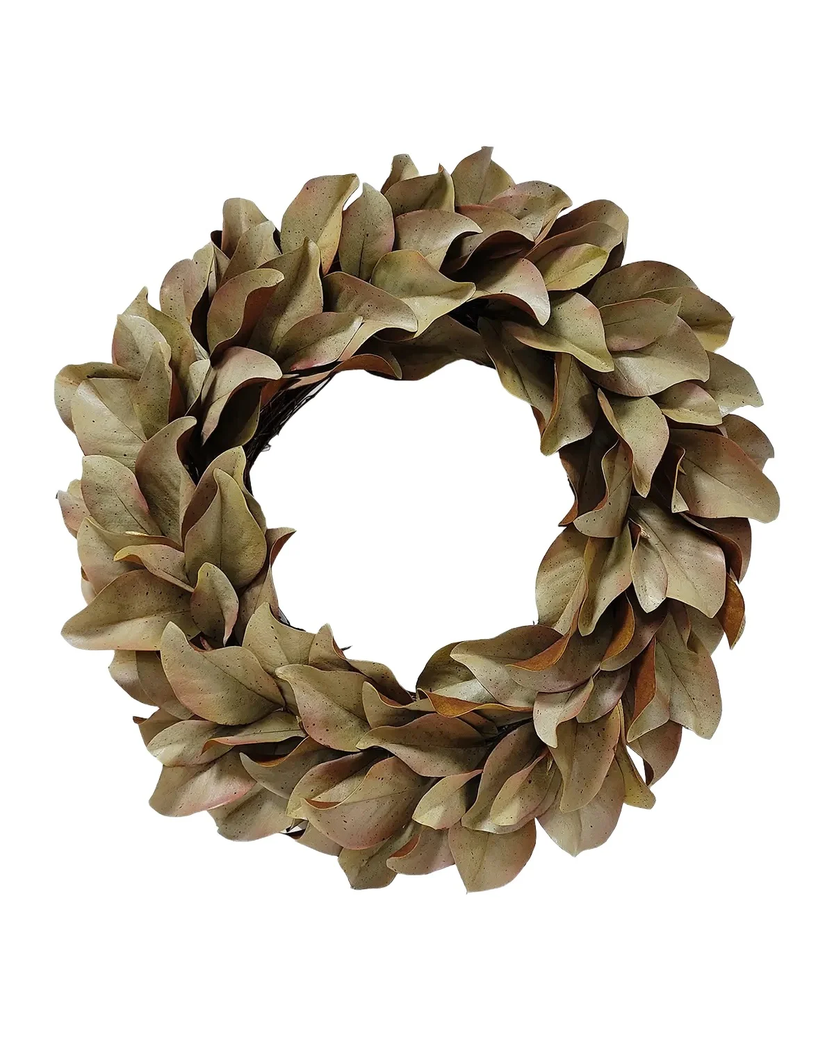 Winward Home Artificial Dry Magnolia Leaf Wreath