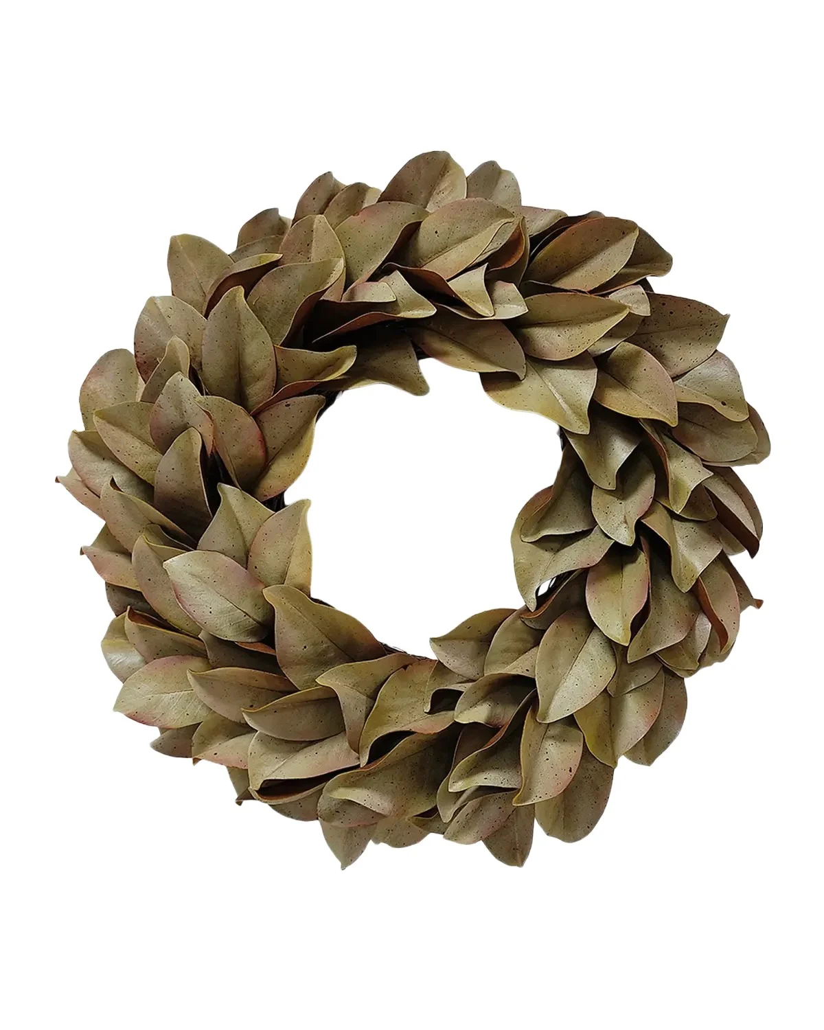 Winward Home Artificial Dry Magnolia Leaf Wreath